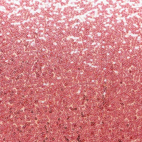 Пайетки на сетке 055-02441 клубничный мусс однотонный