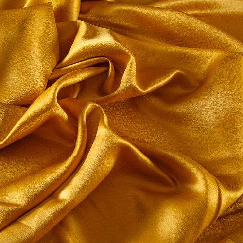 Креп-атлас 026-12419 золотой шафран однотонный