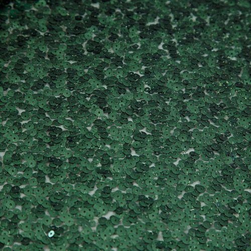 Пайетки на сетке 055-12707 бутылочный зеленый