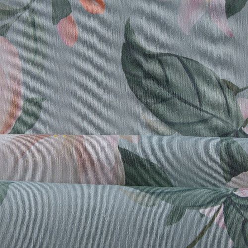 Ткань портьерная H-280 см 19-02-15869 мятно-бирюзовый принтованный