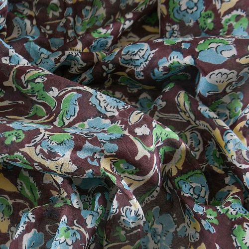 Батист 003-12207 шоколадный принтованный