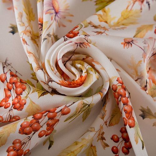 Шелк натуральный Gucci 064-19269 молочный принтованный