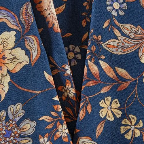 Вискоза 009-12325 темно-синий принтованный