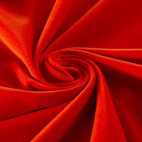 Бархат хлопковый стрейч 002-20538 красный апельсин