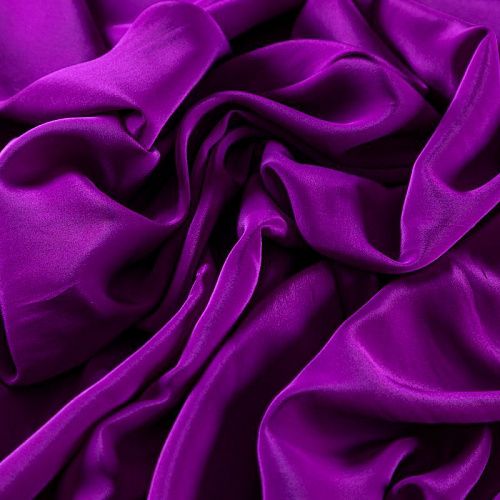 Крепдешин натуральный 028-09532 пурпурный однотонный