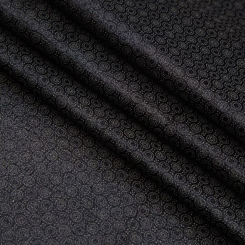 Креп вискозный 026-17063 черный принтованный