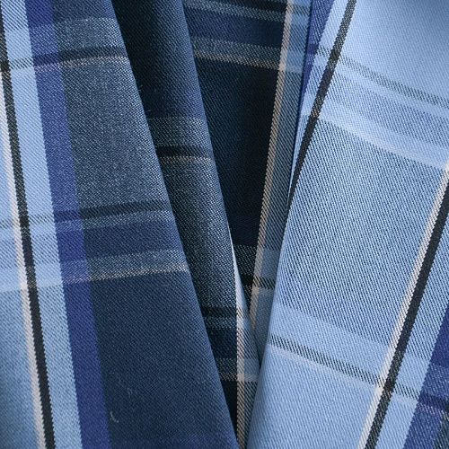 Коттон 063-12301 голубой принтованный