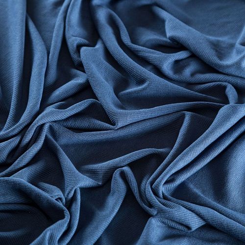 Трикотаж 056-03419 пыльно-синий однотонный