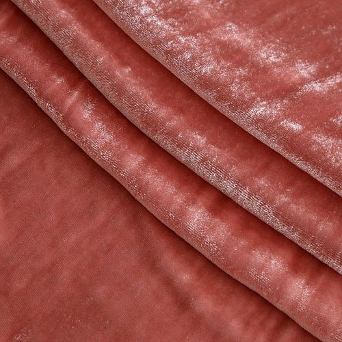 Бархат шелковый 002-17711 разбеленный коралл однотонный