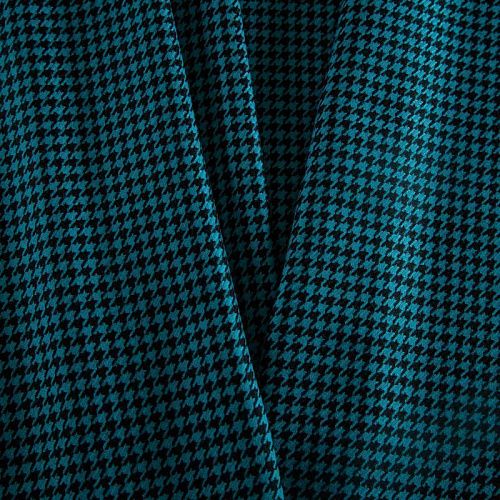 Ткань костюмная 025-14711 бирюзово-зеленый принтованный