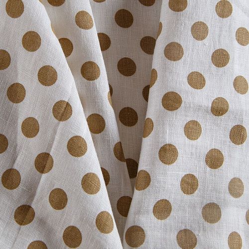 Лен-вискоза 035-14430 молочный принтованный