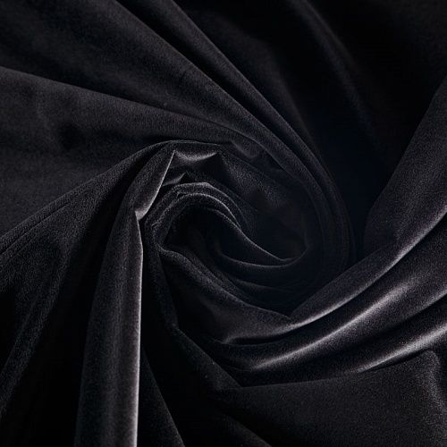 Бархат 002-05950 черно-коричневый однотонный