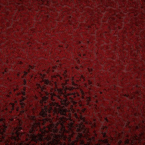 Пайетки на сетке 055-19021 бордовый