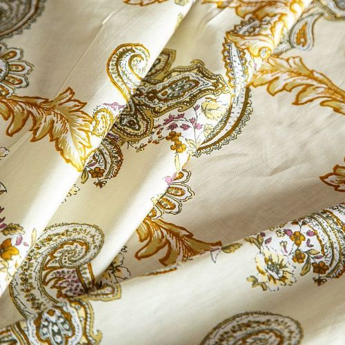 Хлопок 063-02043 сливочный принтованный