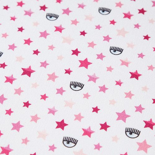 Джинс стрейч 015-12545 молочный принтованный