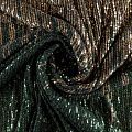 Ткань с пайетками К33-529 изумрудно-золотой