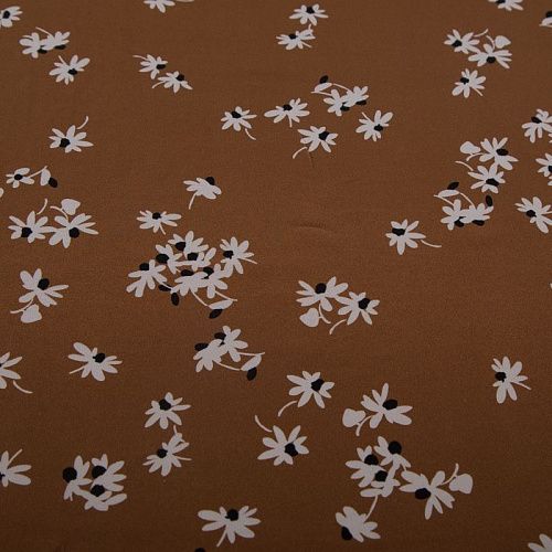 Крепдешин шелковый MaxMara 028-19272 карамельный принтованный