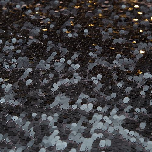 Пайетки на сетке 050-19875 черный
