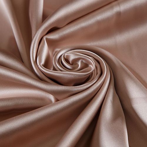 Сатин стрейч Selina 001-18993 светло-бежевый однотонный