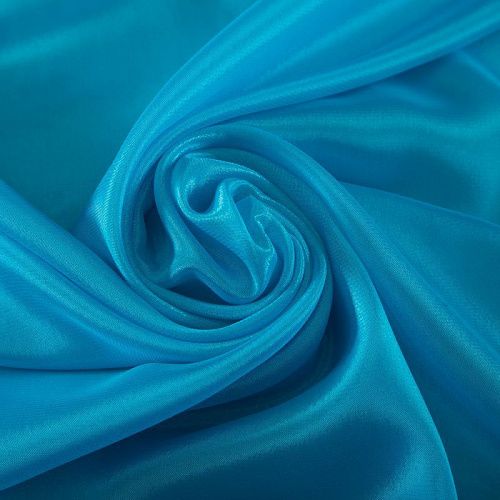 Перл шифон 068-19407 голубой однотонный