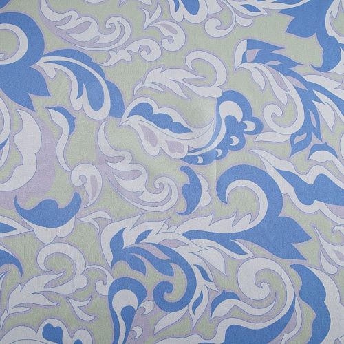 Шифон 068-17367 фисташковый принтованный