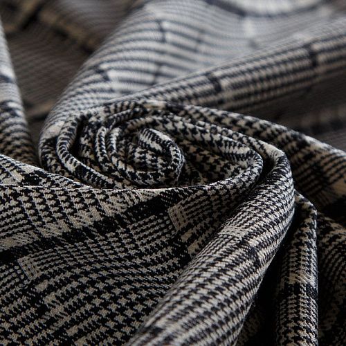 Ткань костюмная 025-14639 бежевый принтованный