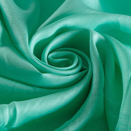 Лен натуральный 035-14646 морской зеленый однотонный