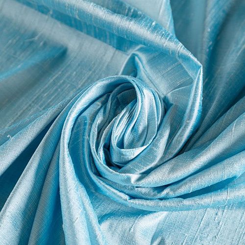 Дикий шелк 016-04835 ментолово-голубой однотонный