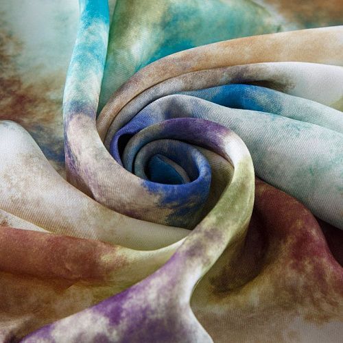 Твил-штапель 069-12760 белый принтованный