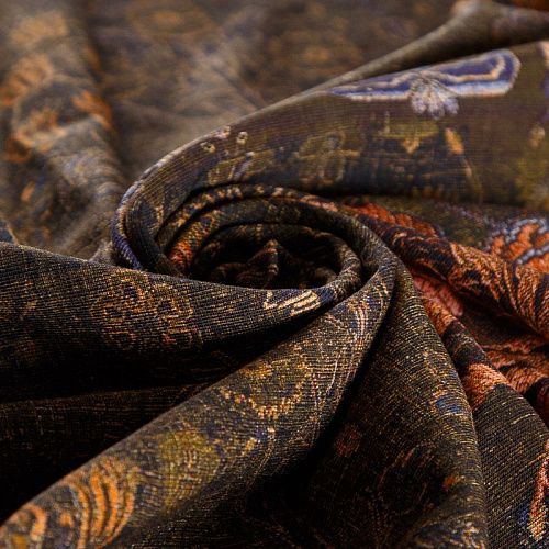 Футер 2-х нитка 062-14651 коричневый принтованный