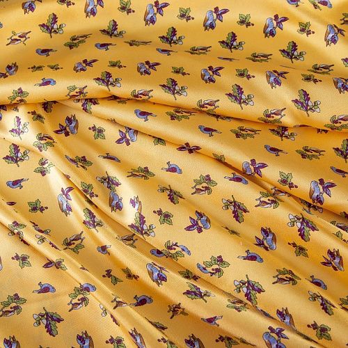 Твил-шелк натуральный купон (крой) 064-19896 желтый принтованный