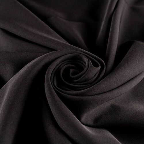 Креп К33-113 черный однотонный