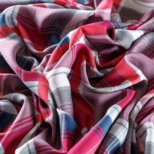 Штапель 069-08323 розовато-лиловый принтованный