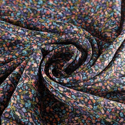 Вискоза 009-05929 черный принтованный