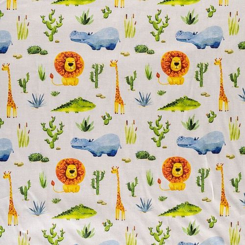 Хлопок К28-775 белый принтованный