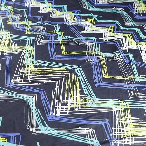 Лайкра 005-06296 черный принтованный