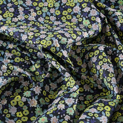 Коттон стрейч 063-12086 черный принтованный