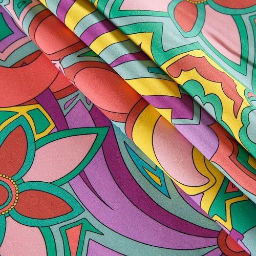 Вискоза 009-12351 мультиколор принтованный