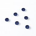 Пуговица с проколами 11 мм металл 495647 темно-синий/темный никель