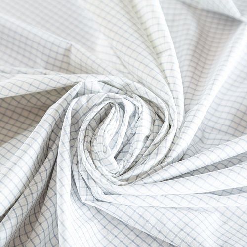 Хлопок рубашечный К14-486 белый принтованный