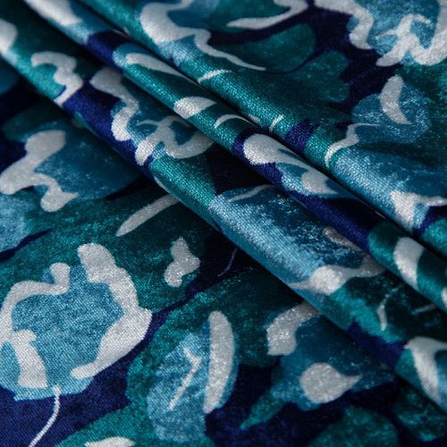 Бархат Armani 002-19216 сине-зеленый принтованный