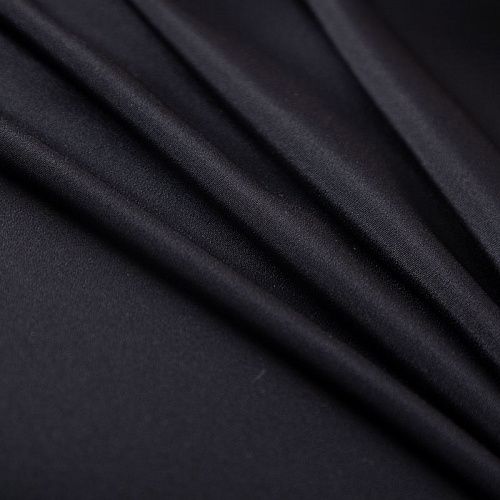 Шелк натуральный 064-19900 черный однотонный