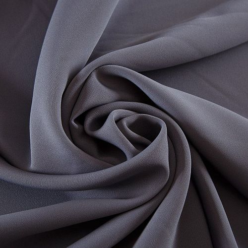 Креп 026-18684 серый однотонный