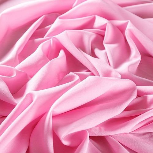 Крепдешин синтетический 029-07360 розовая гвоздика однотонный