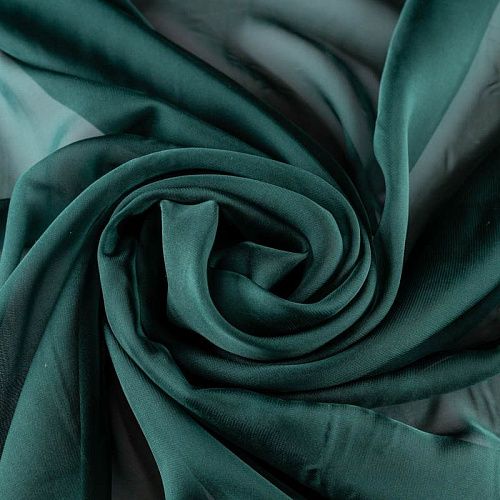 Шифон К33-890 изумрудно-зеленый однотонный