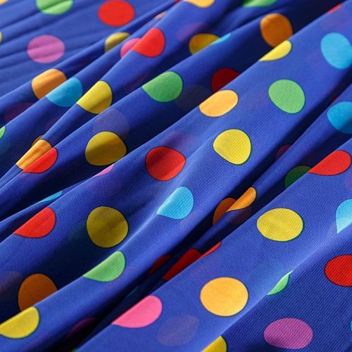 Шифон К33-059 синий принтованный