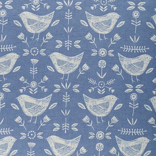 Ткань портьерная 19-02-04587 синий принтованный