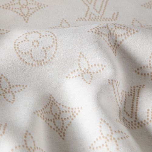 Кашемир двухсторонний Louis Vuitton 022-20219 молочный/бежевый
