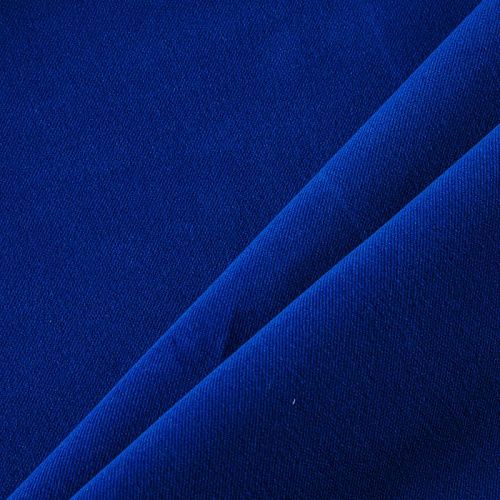 Ткань портьерная негорючая бархат 09-02-13723 синий однотонный