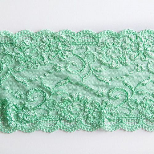 Кружево эластичное 140 мм Ф01-0077 салатовый